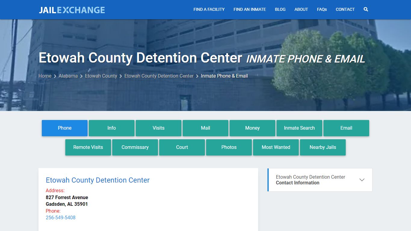 Inmate Phone - Etowah County Detention Center, AL - Jail Exchange