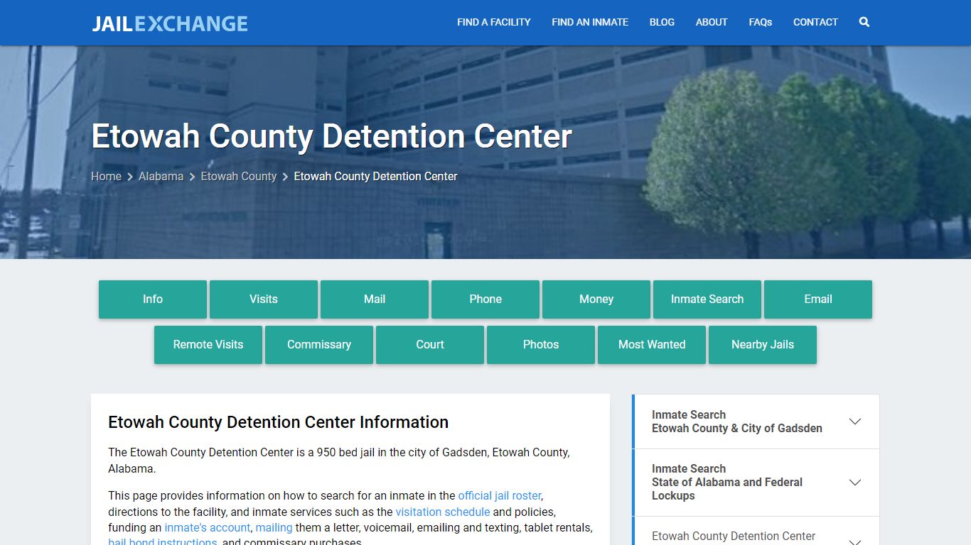 Etowah County Detention Center, AL Inmate Search, Information